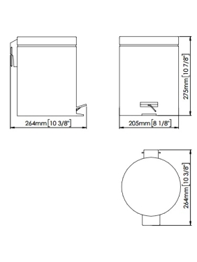 Pedal bin 5L Mediclinics,...