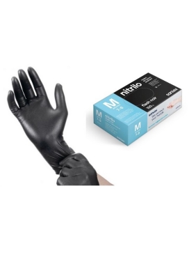 Tvirtos nitrilo pirštinės Santex Nitrile Flash Black (1000vnt.)