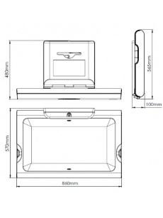 Mediclinics BabyMedi horizontal changing station, white