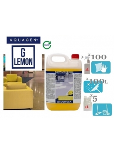 Citrinų kvapo valiklis su bio-alkoholiu AQUAGEN G LEMON 5L (koncentratas)