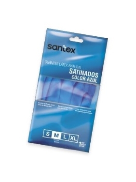 Guminės latekso pirštinės Blue Satin Santex, pora