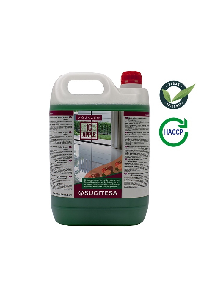 Floor cleaner with bio-alcohol AQUAGEN IC APPLE, 5L