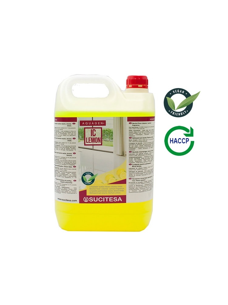 Floor cleaner with bio-alcohol AQUAGEN IC LEMON, 5L