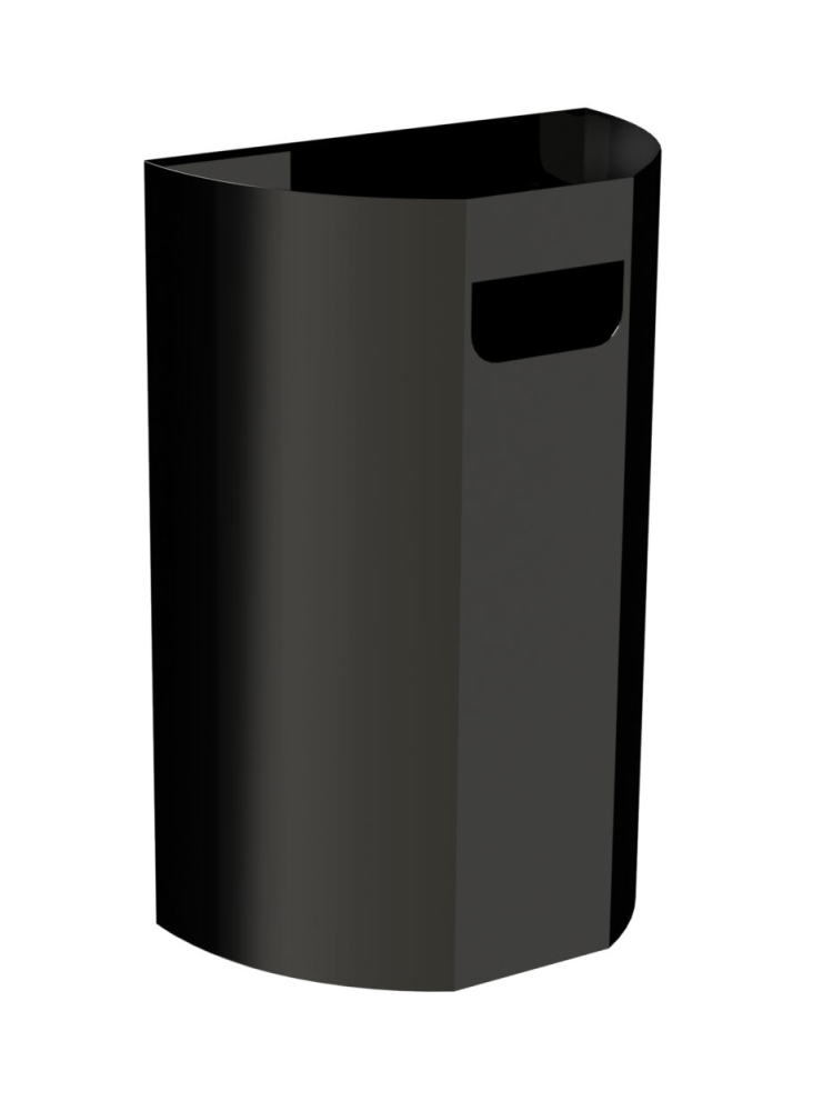 JVD Half-moon wall-mounted waste bin black 40 L/qt