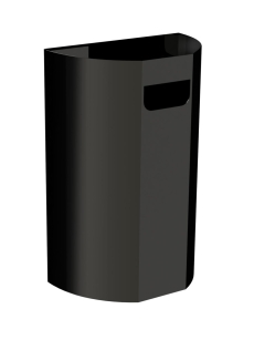 JVD Half-moon wall-mounted waste bin black 20 L/qt