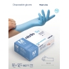 Long blue disposable nitrile gloves SANTEX Flash Extreme Power Nitrile 30cm, 500units