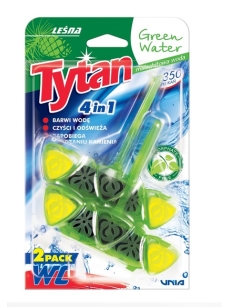 Tytan 4in1 pakabinamas klozeto valiklis-gaiviklis Green Water 2x40g