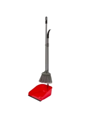 Long handle dustpan with broom